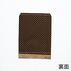 紙平袋（ドット・黒・幅140×高180mm)
