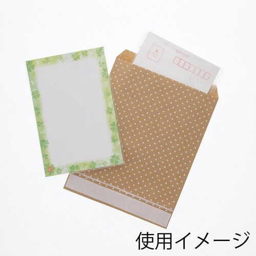 紙平袋（ドット・白・幅140×高180mm)