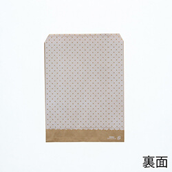 紙平袋（ドット・白・幅140×高180mm)