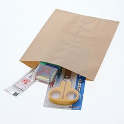 紙平袋（茶・幅180×高245mm)