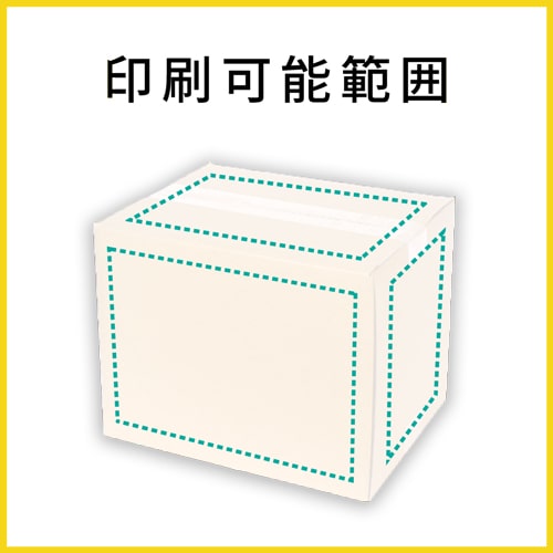 【名入れ印刷】宅配80サイズ ダンボール箱（白・A4サイズ）