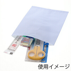 紙平袋（モノストライプ・青・幅180×高245mm)