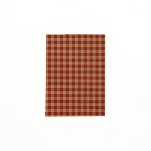 紙平袋（ギンガム・赤・幅80×高110mm)