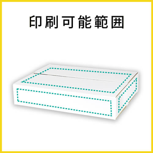 【名入れ印刷】宅配120サイズ ダンボール箱（白・薄型）