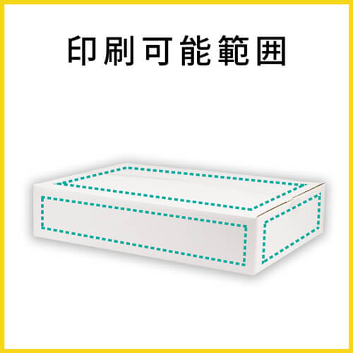 【名入れ印刷】宅配100サイズ ダンボール箱（白・薄型）