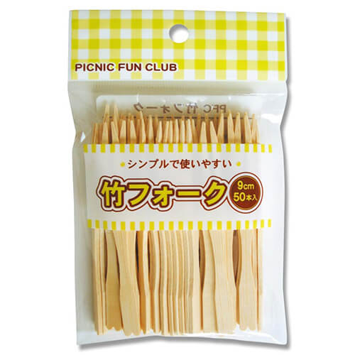 まるき 竹フォーク 9cm 1袋(50本)