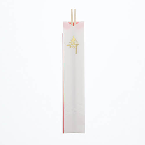 大和物産 割箸 柳丸箸 祝箸 金文字 24cm 袋入り 5膳