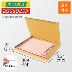 【クロネコゆうパケット・クリックポスト】厚さ2.5cm・N式ケース（A4サイズ）