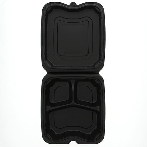 リスパック 弁当容器 バイオデリカシェルBOX 70-1 黒 25枚