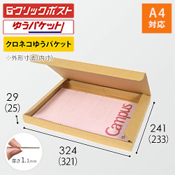 【クロネコゆうパケット・クリックポスト・ゆうパケット】厚さ3cm・N式ケース（A4サイズ）