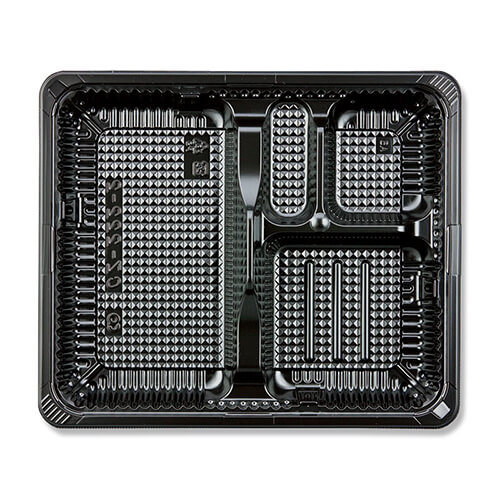 シーピー化成 弁当容器 CZ-222-2 BS黒 本体(N)
