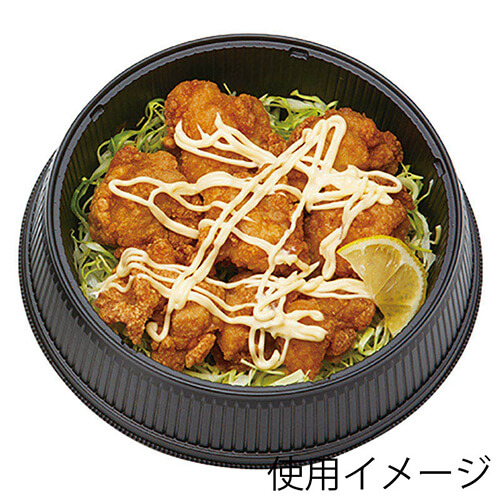 リスパック 麺容器 麺丼 中皿 黒 50枚