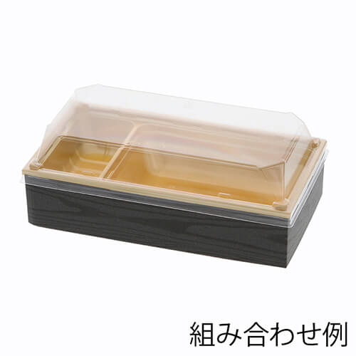 アクタ 弁当容器 ワン折重(フタ) 高蓋 73×38 K27 透明 50枚