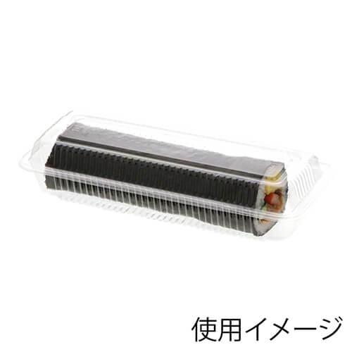 デンカポリマー 食品容器 フードパック(折蓋・非嵌合タイプ) OP-111 巻き寿司1本 深 100枚