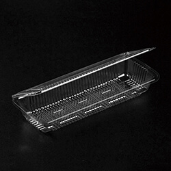 デンカポリマー 食品容器 フードパック(折蓋・非嵌合タイプ) OP-113 巻き寿司1本 平 100枚