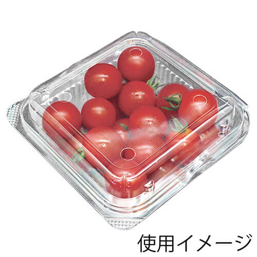 デンカポリマー 食品容器 フードパック(嵌合タイプ) OP-200S 穴あり 100枚