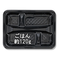 エフピコチューパ 弁当容器 CR-1-3 本体 黒 50枚