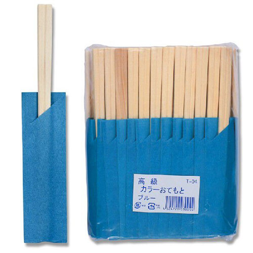 アスペン元禄箸 袋入 Ｔ－０４ 藍色