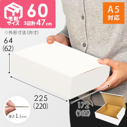 【宅配60サイズ】小物用ケース（白・A5サイズ）