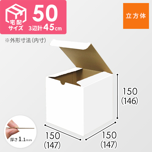 小物用ケース（白、15cm立方体）
