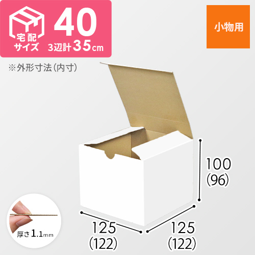 小物用ケース（白、深さ9.6cm）