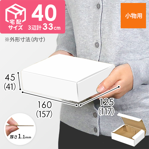 小物用ケース・白（内寸：157×117×41mm）