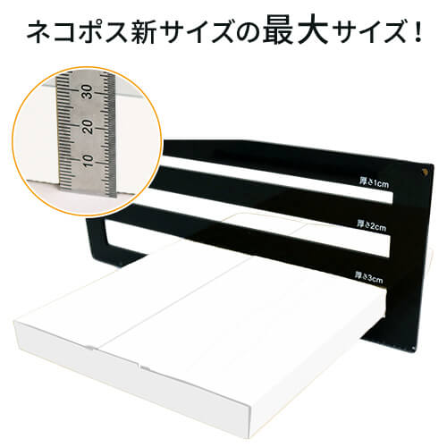 【ネコポス・クリックポスト】厚さ3cm・テープレスケース（白・A4サイズ）