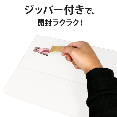 【ネコポス・クリックポスト】厚さ3cm・テープレスケース（白・A4サイズ）