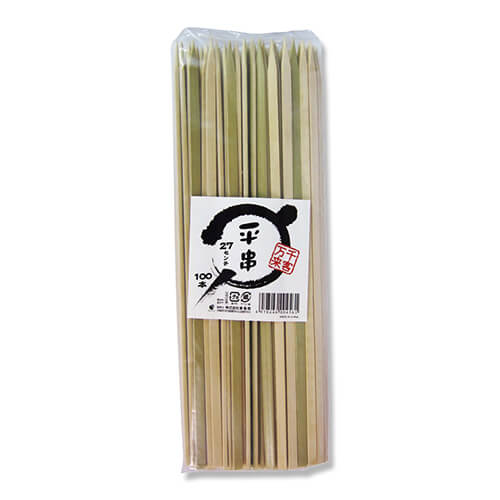まるき 竹串 平串 幅6×270mm 1袋(100本)