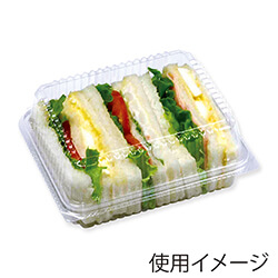 デンカポリマー 食品容器 フードパック(嵌合タイプ) サンドイッチ用 OPSH-7 50枚