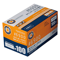 川西工業 カウンタークロス #6900 薄手 ホワイト 100枚入