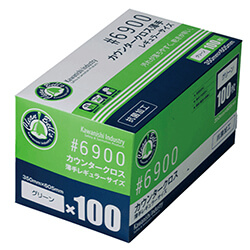 川西工業 カウンタークロス #6900 薄手 グリーン 100枚入