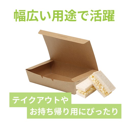 ケーピープラテック 食品容器 KMフードパック 大 窓無 クラフト 50枚