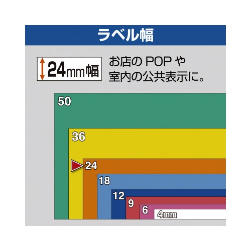 テプラ　ＰＲＯテープ　パステル紫ラベル２４ｍｍ黒字