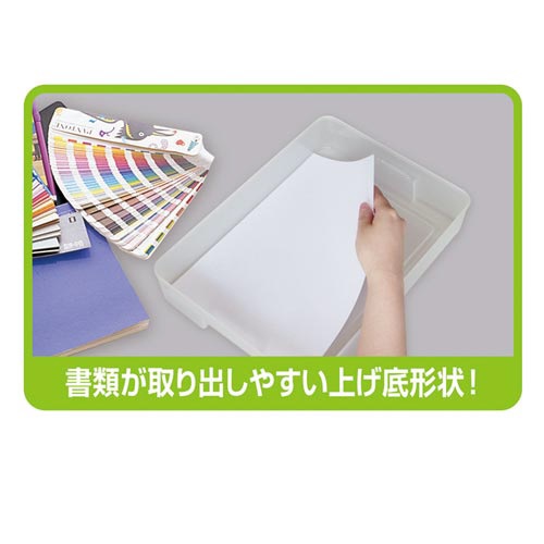 ＰＰデスクトレーＡ４クリアファイル対応クリア　３個