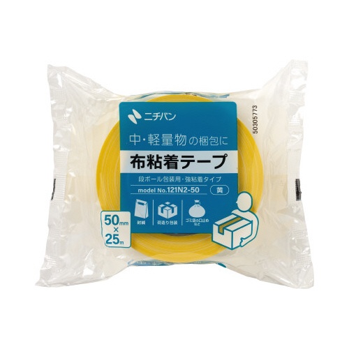 布テープ１２１Ｎ　黄　５０ｍｍ　１２１Ｎ２−５０