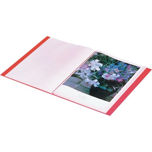 カラーベース固定式　Ａ４縦６０ポケット　青×１０