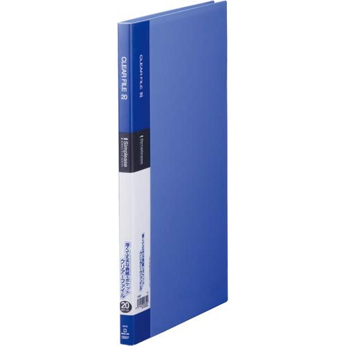 シンプリーズクリアーＦ固定式Ａ４縦２０Ｐ青１０冊