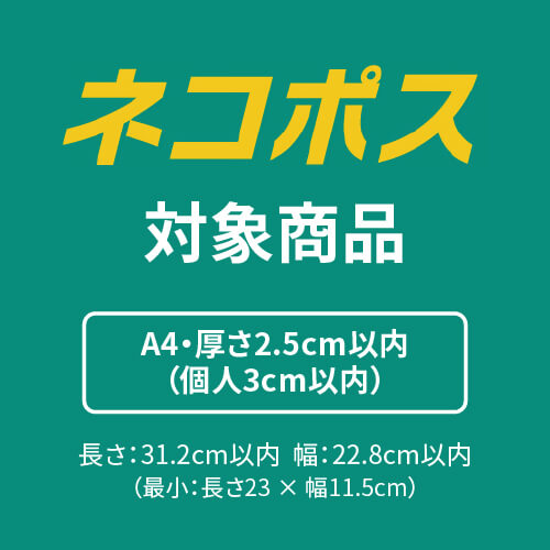 【名入れ印刷】厚さ2.4cm・N式ケース（白・A4サイズ、ネコポス・クリックポスト）
