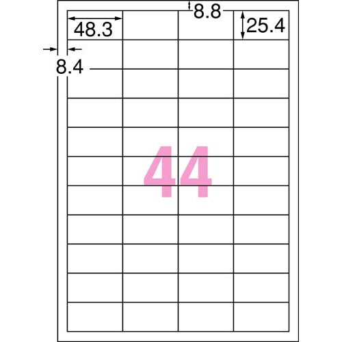下地がかくせる修正ラベル　兼用　４４面　１２枚