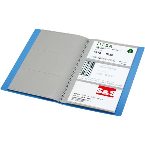 シンプリーズ名刺ホルダーコンパクト１２０名青５冊