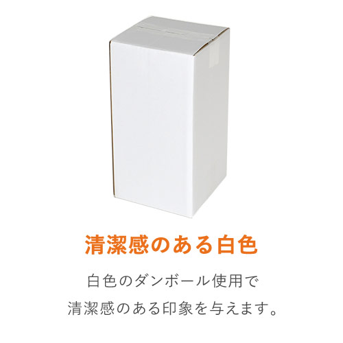 【宅配80サイズ】縦長ケース（白・ケアマーク付）