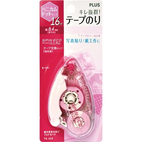 テープのりスピンエコハニカム１６ｍｍピンク　１０個