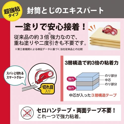 ノリノハイパー　超強力に貼れる　レッド