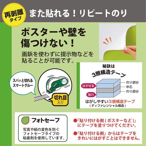 ノリノハイパー超キレイにはがせるつめ替え用グリーン