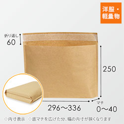 簡易宅配袋（幅350×高さ250×底マチ40mm・テープ付き）