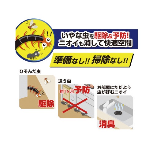 【廃番商品】バルサン　いやな虫ワンプッシュスプレー　８０回×４