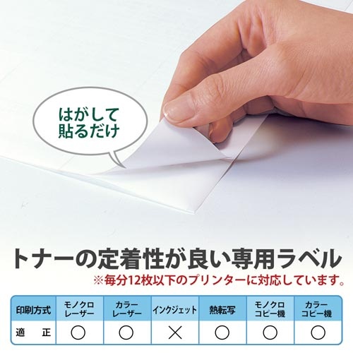 レーザーラベルＡ４　２１面余白無し　２０枚