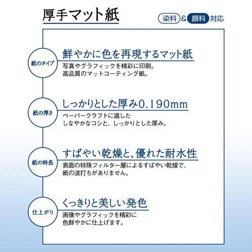 ＩＪ厚手マット紙　Ａ４　５０枚入