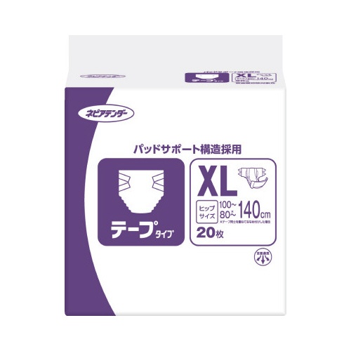 ネピアテンダー　テープタイプ　ＸＬ　２０枚入×３